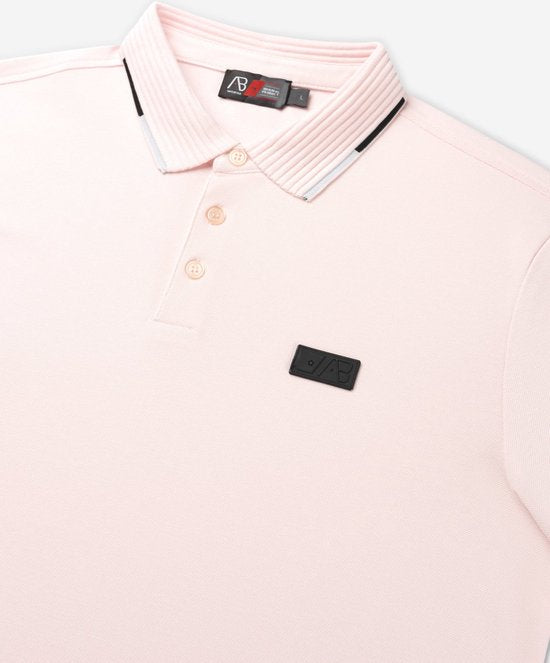 AB Lifestyle - Polo tricolore | Barely Pink - Hommes - Taille : XS