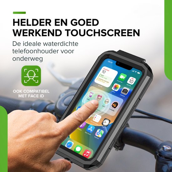 Support de téléphone pour vélo - iSetchi - Étanche - Anti-choc - Noir