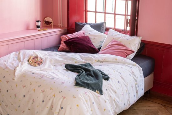Dindi Home Enveloppe de couette Forever Spring - 200x220 - 100% coton - Blanc
