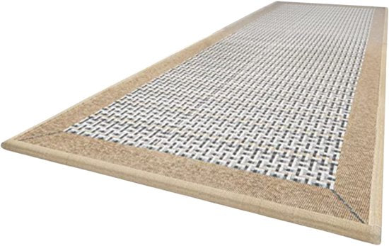 Hilvard - Tapis de cuisine - Tapis - 150 x 50 cm - Beige Sand - Tapis de cuisine - Antidérapant - Protecteur - Robuste - Lavable