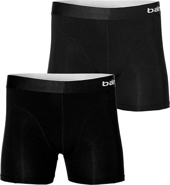 Caleçon boxeur en bambou pour hommes, noir, 2-pack - Taille XXL