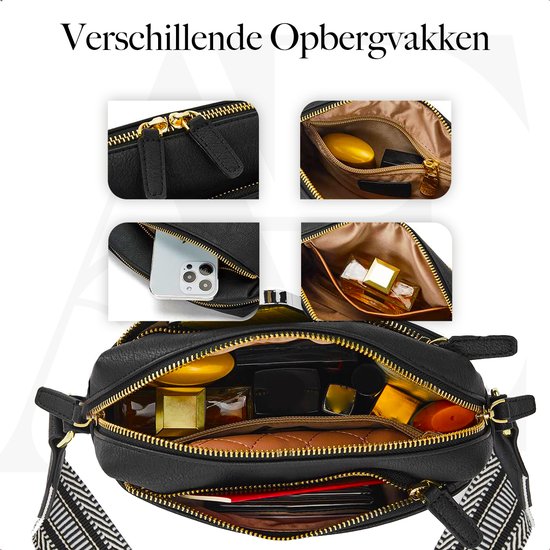 Aramae® - Sac à bandoulière pour femmes - Sacs à bandoulière - Sac à bandoulière - Sac à téléphone - Noir