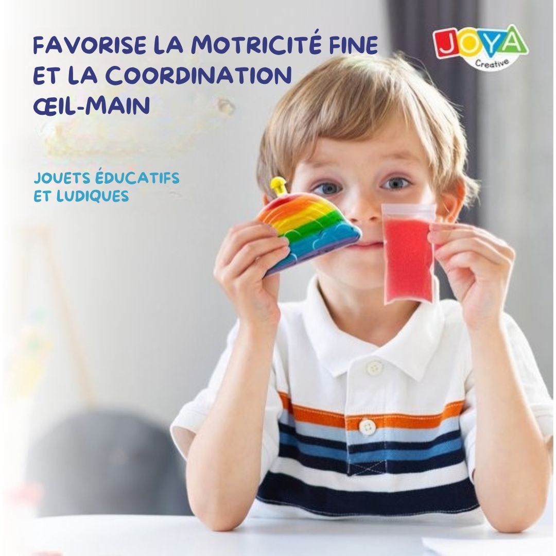 Jeux de sable pour enfants JOYA CREATIVE - Sable coloré avec 4 flacons amusants - Loisirs créatifs filles 6 ans