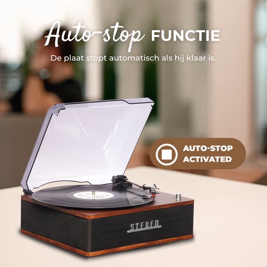 Lecteur de disques Denver - Haut-parleurs intégrés - Rétro - Arrêt automatique - Bluetooth - VPB262