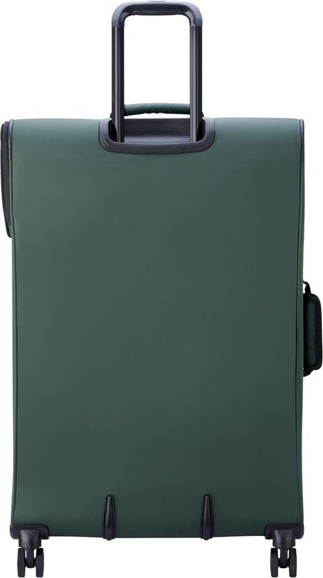 Valise souple – Delsey Paris Maubert 2.0 – Extensible – RFID – 4 doubles roulettes – 79 cm – Vert foncé