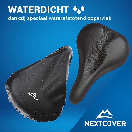 NEXTCOVER® Housse de selle universelle pour vélo set de 2 - Housse de selle 100% imperméable - Housse de selle pluie et soleil avec protection UV