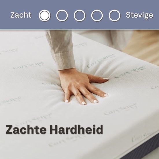 CozySense® DualFeel Topper Mattress 90x200 - Sur-matelas - Sur-matelas - Avec face chaude et face froide - CertiPUR® - Fermeté - 7.5 cm - Housse lavable