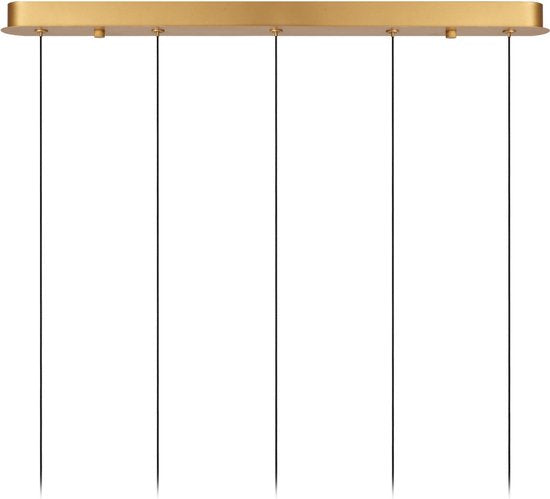 Lucide DILENKO - Lampe suspendue - LED Dimmable - 5x3,5W 2700K - Matte Gold / Brass