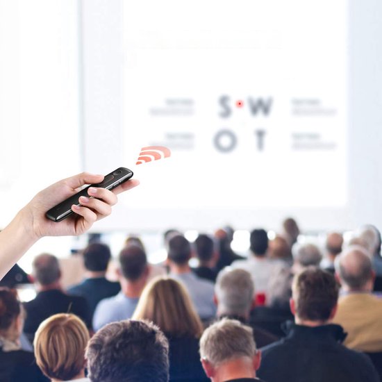 UGREEN Télécommande multifonctionnelle pour présentation, avec pointeur laser (noir)