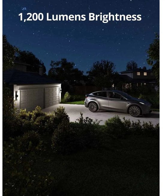 eufy Security S100 Applique murale avec caméra - Applique murale avec caméra - Résolution 2K - Éclairage 1 200 lumens - Vision nocturne couleur - Détection intelligente AI - Étanchéité IP65 - Pas de frais mensuels - Filaire
