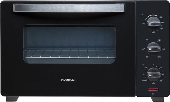 Inventum OV307B - Four à convection encastrable - Plateau tournant - 30 litres - 1600 watts - 6 programmes - Noir