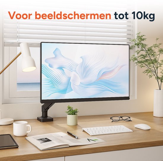 Bras pour écran avec vérin à gaz - Support pour 1 écran - 13 à 32 pouces - Supports - Très stable - Noir - Skoov