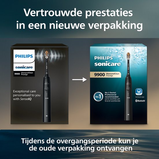 Philips Sonicare 6500 Series - Brosse à dents électrique - Noir - Étui de voyage - Dents sensibles - HX7411/02