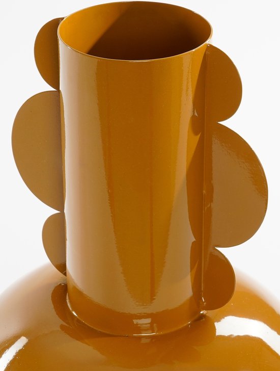Vase Boyd - Mica Decorations - H36 x Ø25 cm - Métal - Jaune Moutarde