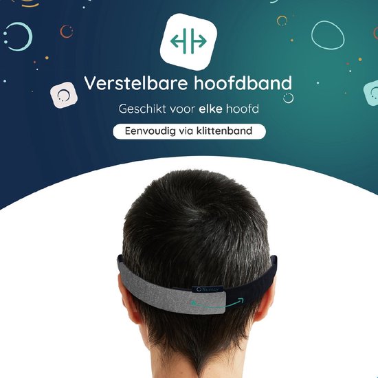 Numsy Sleep Mask Women and Men - Masque de sommeil pour les yeux - 100% dimming - Dark Grey