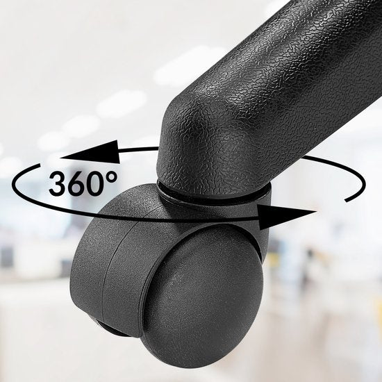 Casaria Tabouret pivotant réglable - Hauteur d'assise 46/60cm - 1 pièce Noir