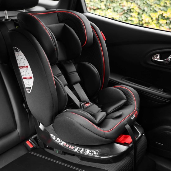 Carkids I-Size Car seat Darcy 360° Swivel 40-150cm Isofix Black/Red
