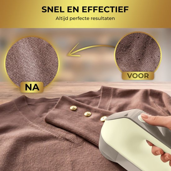 MostEssential Premium Electric Lint Remover FL777 - Tondeuse à charpie - Fonction de charge rapide USB-C - Sans fil - Batterie 2000 mAh - PRO Edition