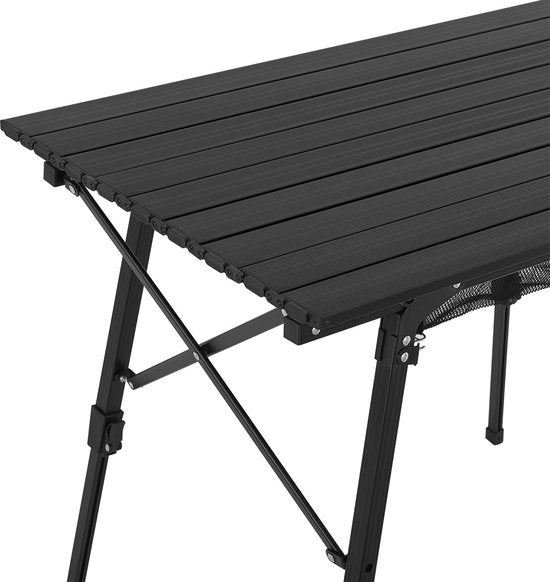Juskys Table de camping pliable Picco - Noir - 90 x 52 x 68 cm - Sac de rangement inclus
