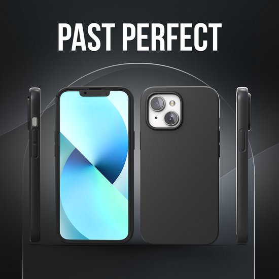 Etui pour téléphone noir adapté à l'Iphone 13 Etui avec protection d'écran en verre protecteur