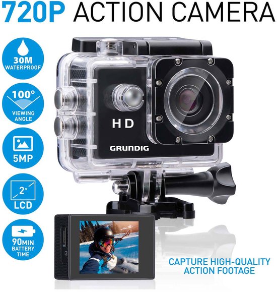 Grundig Action Cam HD 720p - Plastique