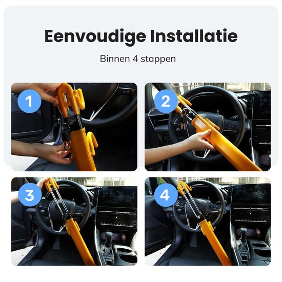 Verrouillage du volant Car PRO - Sécurité antivol pour voiture - Stoplock - Convient aux camping-cars