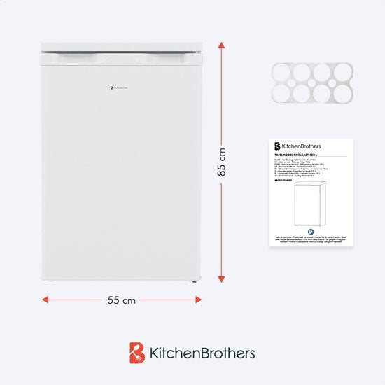 KitchenBrothers Réfrigérateur - 127L - Blanc