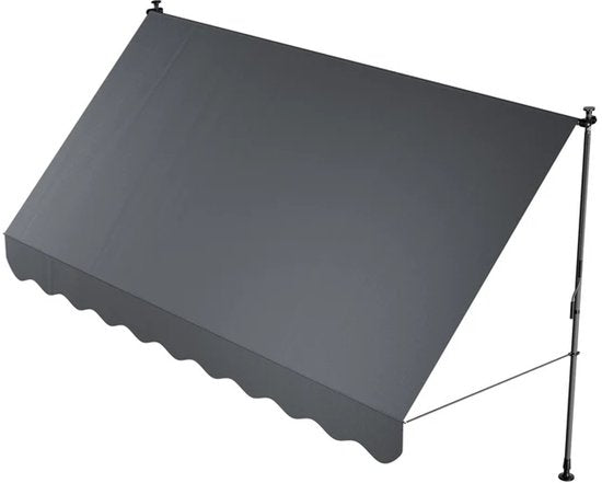 Auvent à pinces Kapstadt - 350x120 cm - Gris