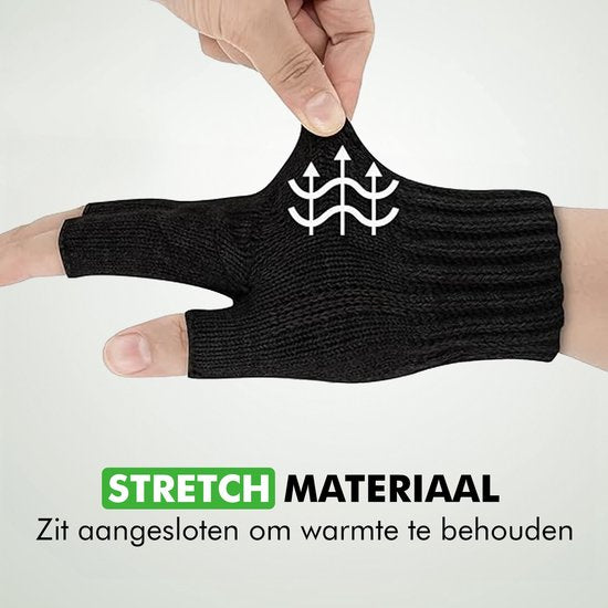 Travelhawk Fingerless Gloves - Ladies and Men - Gants sans doigts - Taille unique - Noir