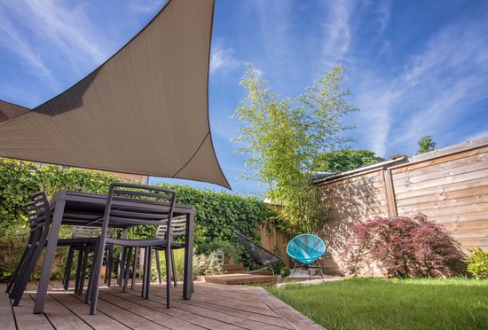 Hortensus - DESTOCKAGE : Toile d'ombrage triangulaire ou carrée en gris ou taupe - Quadrangulaire - Gris - 3,6 m