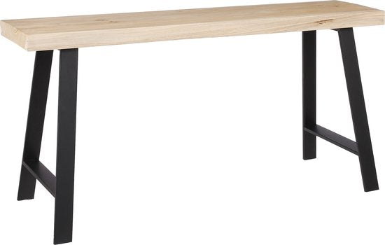 Mica Decorations Banc Plano - L92 x L31 x H46 cm - Epicéa - Marron clair