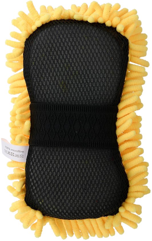 Dunlop Car Wash Set - Brosse à jantes - Brosse de lavage - Éponge de lavage - Dans une boîte de rangement