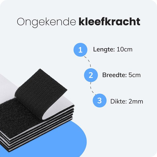 Luft Velcro à coudre - 10 pièces - 5x10cm - Velcro - Velcro - Ruban adhésif