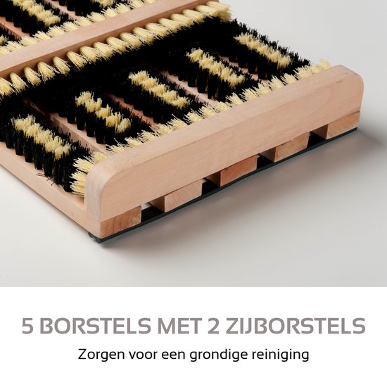 Brosse à pieds avec brosses - pour bottes et chaussures - Bois - Antidérapant