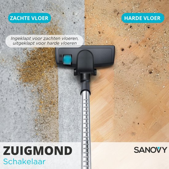 Sanovy PowerClean-8900 Aspirateur puissant sans sac - 2.5L - Aspirateurs à technologie cyclonique