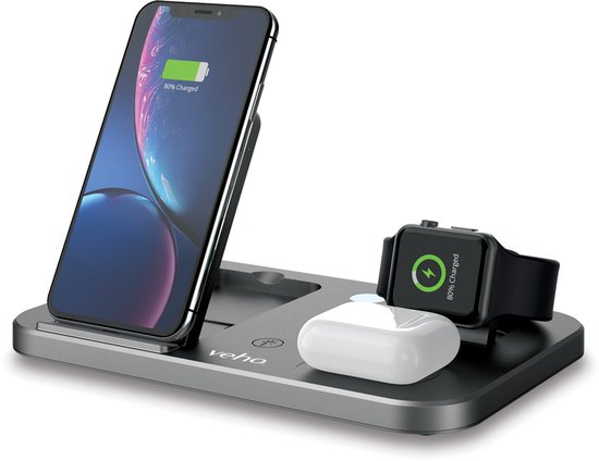 Veho DS-7 station de recharge sans fil avec veilleuse LED