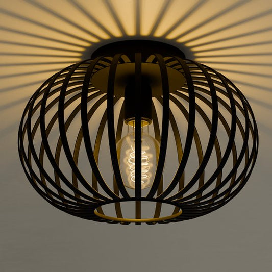 Plafonnier Nolt Noir - Plafonnier E27 Lampe - Industriel - ⌀ 30cm