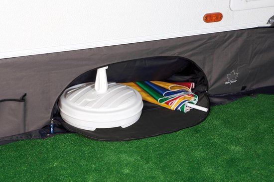 Bo-Camp - Coupe-tirage pour caravane - Universal deluxe - Avec compartiment de rangement