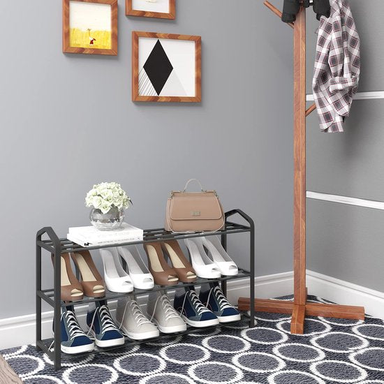 Rangement pour chaussures - Support pour chaussures - Rangement pour chaussures - Rangement pour chaussures - Etagère pour chaussures - Support pour chaussures - Présentoir pour chaussures - Noir - 79x19.5x45cm