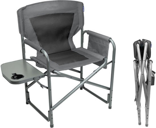 TRVLMORE Chaise de camping - Pliable - Légère - Capacité de charge 120 kg - Gris