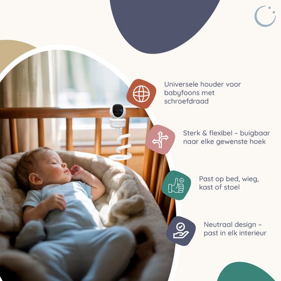 Numsy Baby Monitor Holder - Support pour moniteur de bébé - Support flexible pour caméra - Caméra pour bébé - Support pour moniteur de bébé