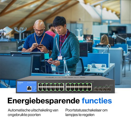 Linksys LGS328C - Commutateur réseau - Gigabit - Géré - 24 ports - 4 ports SFP+ - Noir