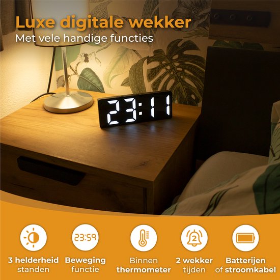 Réveil Numérique LED Nuvance – Horloge Digitale Moderne pour Enfants et Adultes
