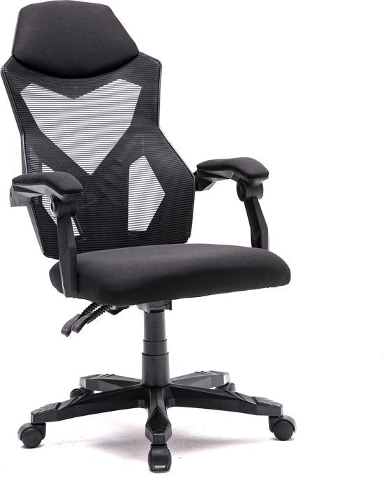 Chaise pivotante Fresno - chaise gaming - noir