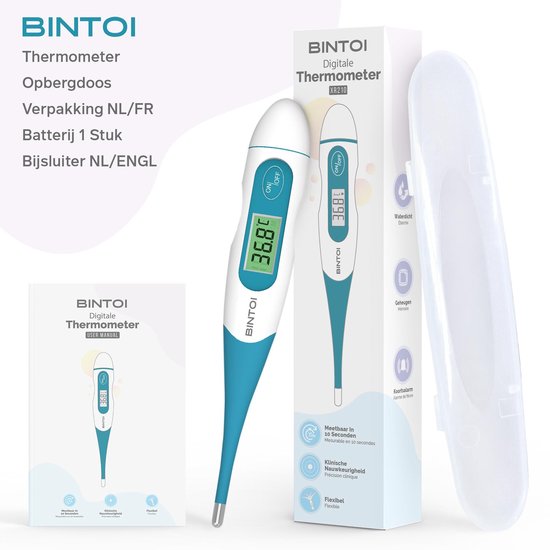 Bintoi® XR210 - Thermomètre corporel numérique - Thermomètre de fièvre - Thermomètre de température