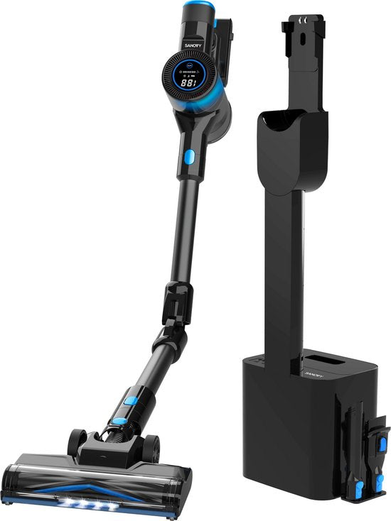 Sanovy AutoDock X28 Aspirateur-balai avec station de vidange - sans fil - alimenté par batterie - 350W - 28Kpa - avec accessoires - Aspirateur sans sac et sans fil