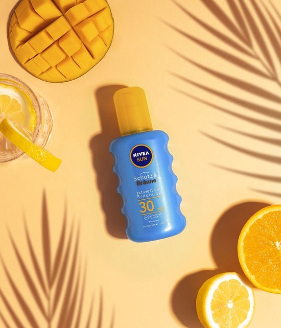NIVEA SUN Protect & Bronze Spray solaire - SPF 30 - Spray solaire - Waterproof - Stimule le bronzage - 200 ml