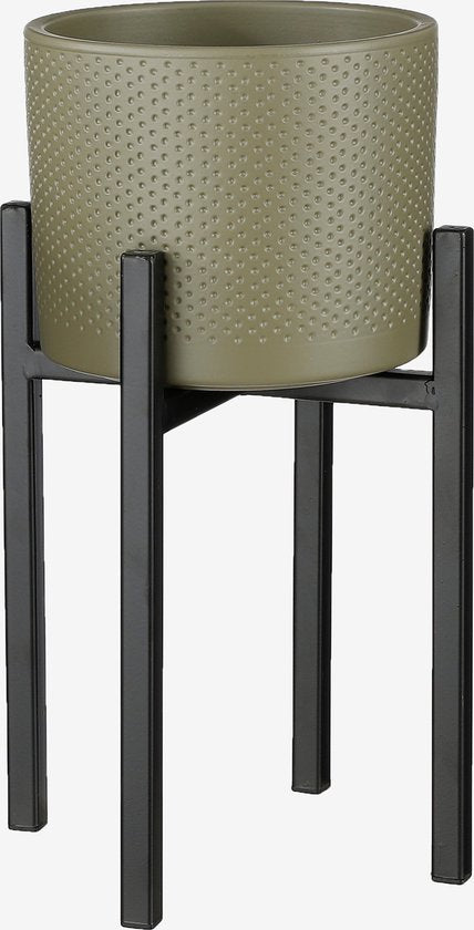 Mica Decorations Ascot Plant Stand XL - L38 x L38 x H71 cm - Métal - Noir