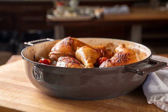 Cocotte en fonte - Saveur Selects - Ø30 cm - Sans PFAS - Compatible induction, gaz, électrique, céramique - Gris