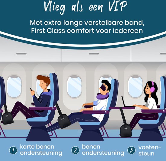 Repose-pieds pour avion - Hamac de pieds pour le voyage - également pour le bus, la voiture ou le train - Sunflake